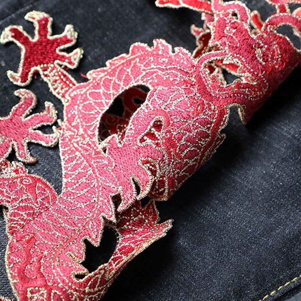 Amazon.co.jp: ドラゴンパッチ ドラゴン 刺繍パッチ 縫製 バッジ 中国